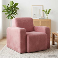vidaXL Fåtölj Rosa Sammet