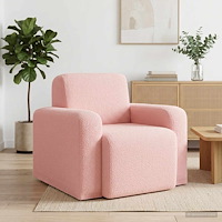 vidaXL Fåtölj Rosa Bouclé