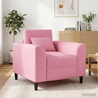 vidaXL Fåtölj Rosa Tyg