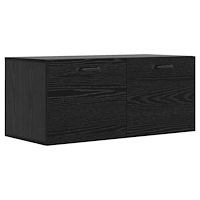 vidaXL Väggskåp Väggmonterat Svart ek 80 x 36,5 x 35 cm