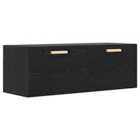 vidaXL Väggskåp Svart ek 100 x 36,5 x 35 cm Konstruerat trä