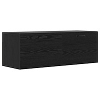 vidaXL Väggskåp Svart ek 100 x 36,5 x 35 cm Konstruerat trä