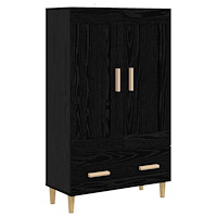 vidaXL Skåp Svart ek 70 x 31 x 115 cm Konstruerat trä