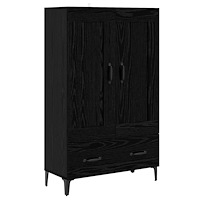 vidaXL Skåp Svart ek 70 x 31 x 115 cm Konstruerat trä