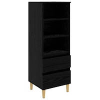 vidaXL Skåp Svart ek 40 x 36 x 110 cm Konstruerat trä