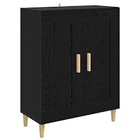 vidaXL Sideboard Svart ek 69,5 x 34 x 90 cm Konstruerat trä