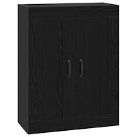 vidaXL Väggskåp Svart ek 69,5 x 34 x 90 cm Konstruerat trä