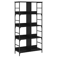 vidaXL Hyllsystem Svart ek 78,5 x 33 x 153 cm metall PB