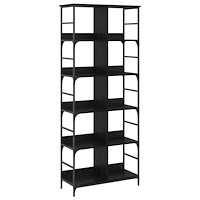 vidaXL Hyllsystem Svart ek 78,5 x 33 x 188,5 cm metall PB