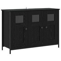 vidaXL Sideboard Svart ek 100 x 35 x 70 cm Konstruerat trä