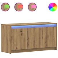 vidaXL TV-skåp 100 x 34 x 50 cm Artisan-ek Konstruerat trä