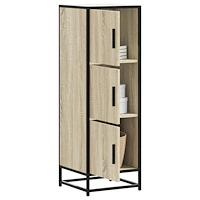 vidaXL Högskåp sonoma-ek 35,5x35x106,5 cm konstruerat trä och metall