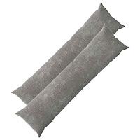 vidaXL Kuddöverdrag 2 st HEERLEN Mörkgrå 40 x 145 cm Chenilletyg