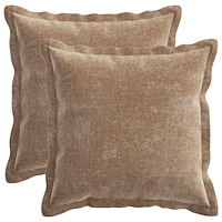 vidaXL Kuddöverdrag 2 st HOUTEN Brun 40 x 40 cm Chenilletyg