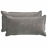 vidaXL Kuddöverdrag 2 st HOUTEN Mörkgrå 40 x 80 cm Chenilletyg