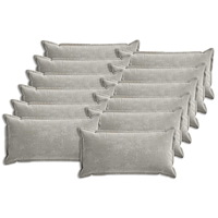 vidaXL Kuddöverdrag 12 st HOUTEN Ljusgrå 40 x 80 cm Chenilletyg