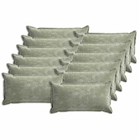 vidaXL Kuddöverdrag 12 st HOUTEN Grön 40 x 80 cm Chenilletyg