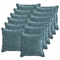 vidaXL Kuddöverdrag 12 st HOUTEN Blå 50 x 50 cm Chenilletyg