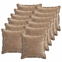 vidaXL Kuddöverdrag 12 st HOUTEN Brun 50 x 50 cm Chenilletyg