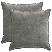 vidaXL Kuddöverdrag 2 st HOUTEN Mörkgrå 70 x 70 cm Chenilletyg