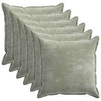 vidaXL Kuddöverdrag 6 st HOUTEN Grön 70 x 70 cm Chenilletyg
