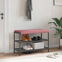 vidaXL Bänk kudde Sammet Rosa Djup 35 cm