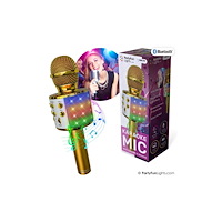 Partyfunlights MUSIC Lightning karaoke mic party speaker gold 1200mA electr...