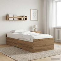vidaXL Sängram med förvaring Artisan-ek 80 x 200 cm Konstruerat trä