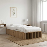vidaXL Sängram med förvaring Artisan-ek 80 x 200 cm Konstruerat trä