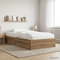 vidaXL Sängram med förvaring Artisan-ek 80 x 200 cm Konstruerat trä