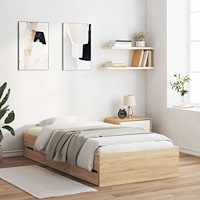 vidaXL Sängram med förvaring Sonoma-ek 80 x 200 cm Konstruerat trä