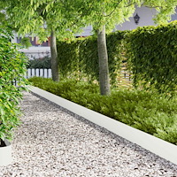 vidaXL Kant för gräsmatta 20 pcs 102 x 15 x 4 cm Stål Vit
