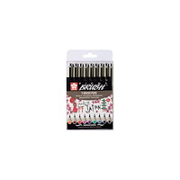 Sakura Sakura Pigma Brush penselpennor 9-pack /  Pigma Brush Wallet 9