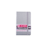 Art Creation Sketchbook Shiny Silver 9 x 14 cm / Skissblock blank silver 9 x 14 cm