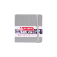 Art Creation Sketchbook Shiny Silver 12 x 12 cm / Skissblock blank silver 12 x 12 cm
