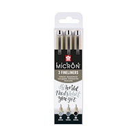 Sakura Sakura Pigma Micron 05 fineliner set 3 pens black & gray