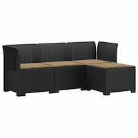 vidaXL 4-sits Trädgårdsoffa med Kuddar Rattan Look PP Antracit