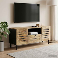 vidaXL Förvaringsskåp Naturlig 105 x 33 x 46 cm Massivt mangoträ
