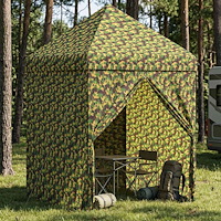 vidaXL Tält med 4 sidoväggar 2 x 2 m Armémönster