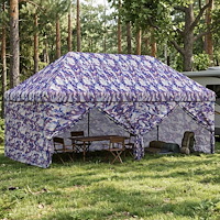 vidaXL Pop-up Gazebo med 4 Sidoväggar 3 x 6 m Blå Kamouflage