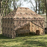 vidaXL Pop-up Gazebo med 4 Sidoväggar 3 x 4 m Skogs camo