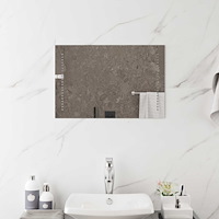 vidaXL LED Badrumsspegel Transparent 60 x 40 cm härdat glas