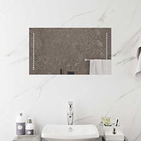 vidaXL LED Badrumsspegel Transparent 70 x 40 cm härdat glas
