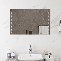 vidaXL LED Badrumsspegel Transparent 80 x 50 cm härdat glas