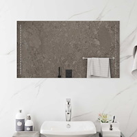 vidaXL LED Badrumsspegel Transparent 90 x 50 cm härdat glas