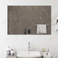vidaXL LED Badrumsspegel Transparent 90 x 60 cm härdat glas