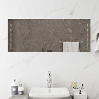 vidaXL LED Badrumsspegel Transparent 100 x 40 cm härdat glas