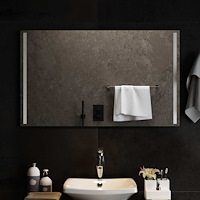 vidaXL LED Badrumsspegel Transparent 100 x 60 cm härdat glas