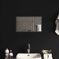 vidaXL LED Badrumsspegel med spegel Transparent 50 x 30 cm härdat glas