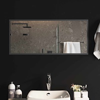 vidaXL LED Badrumsspegel med spegel Transparent 90 x 40 cm härdat glas